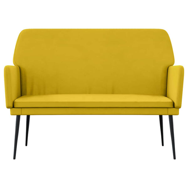 Gelbe Samt Sitzbank 108 cm