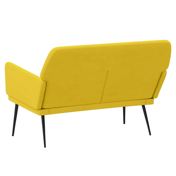 Gelbe Samt Sitzbank 108 cm