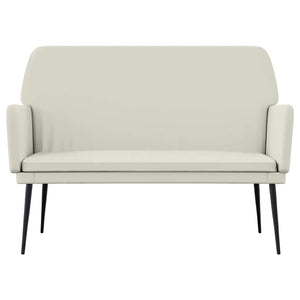 Creme Samt Sitzbank 108 cm