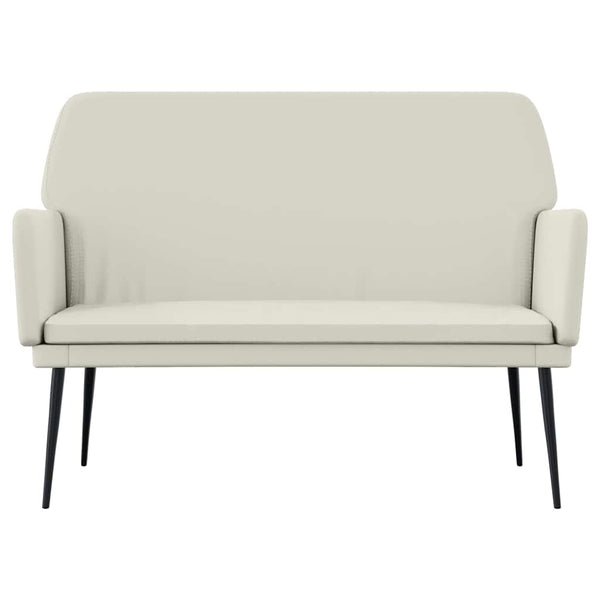 Creme Samt Sitzbank 108 cm