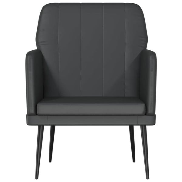 Schwarzer Kunstleder Sessel 61x78x80 cm