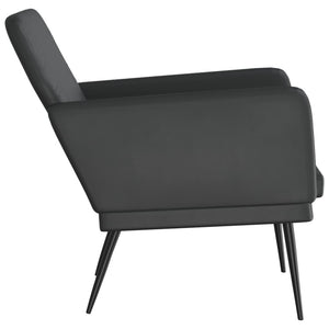 Schwarzer Kunstleder Sessel 61x78x80 cm