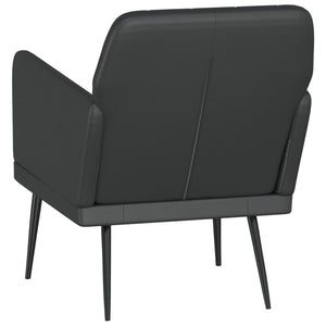 Schwarzer Kunstleder Sessel 61x78x80 cm