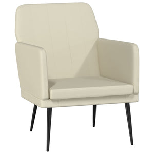 Sessel Creme Kunstleder 61x78x80 cm