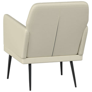 Sessel Creme Kunstleder 61x78x80 cm