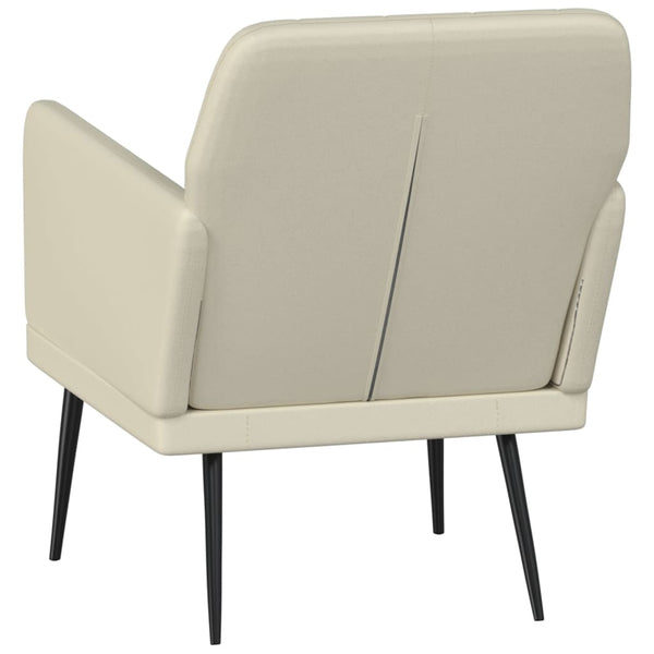 Sessel Creme Kunstleder 61x78x80 cm