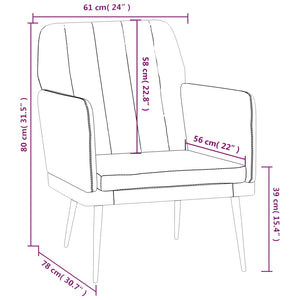 Sessel Creme Kunstleder 61x78x80 cm