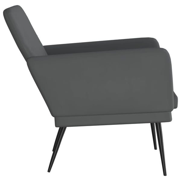 vidaXL Fauteuil gris 61x78x80 cm cuir synthétique