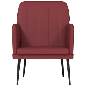 Weinroter Sessel Kunstleder 61x78x80 cm