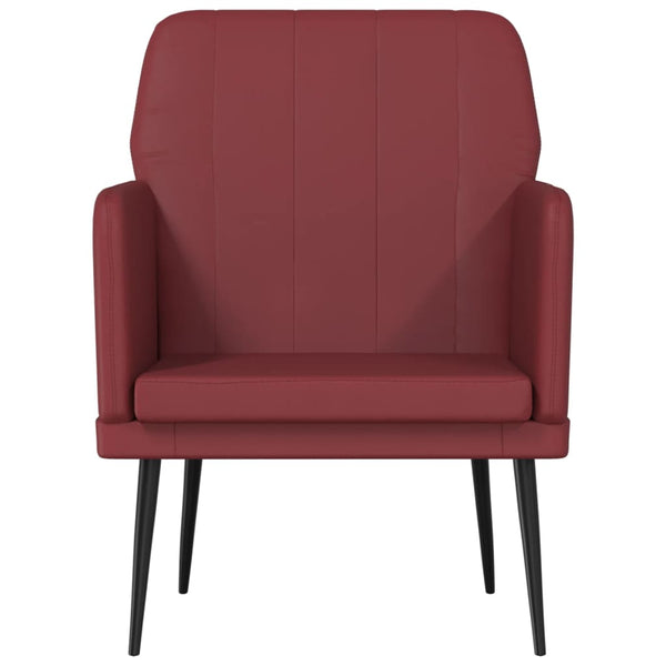 Weinroter Sessel Kunstleder 61x78x80 cm