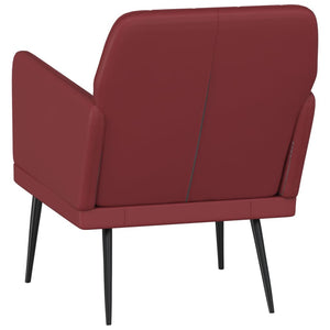 Weinroter Sessel Kunstleder 61x78x80 cm