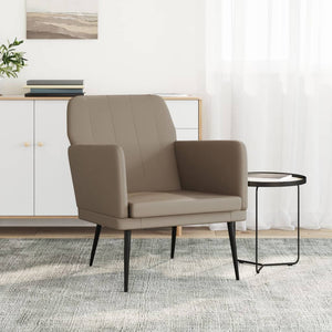 Sessel Cappuccino-Braun Kunstleder 61x78x80 cm