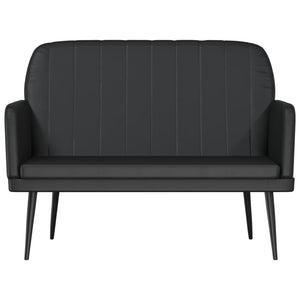 Schwarze Kunstleder Sitzbank 107 cm