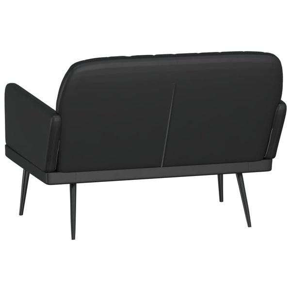 Schwarze Kunstleder Sitzbank 107 cm