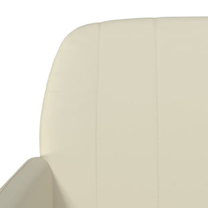Creme Kunstleder Sitzbank, 107 cm