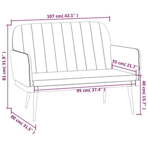Creme Kunstleder Sitzbank, 107 cm