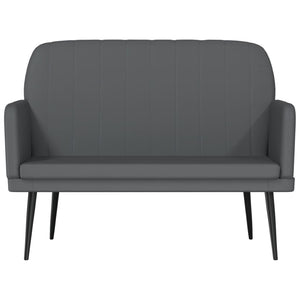Graue Kunstleder Sitzbank 107 cm