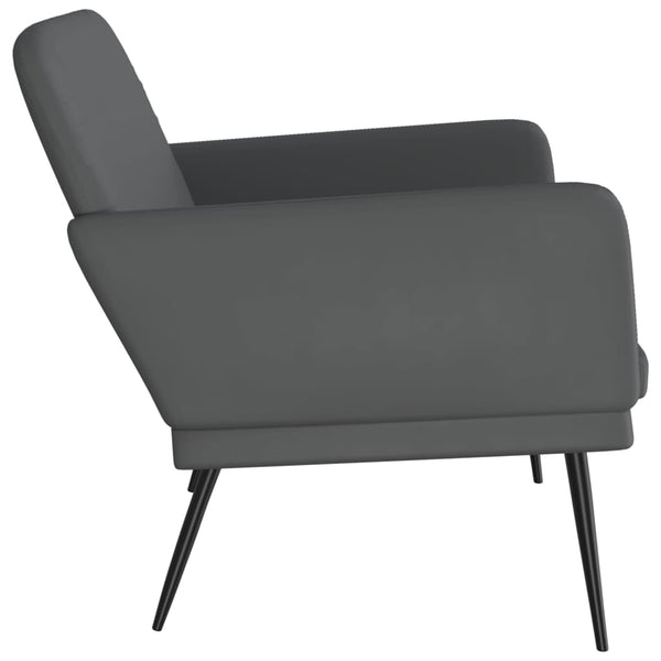 Graue Kunstleder Sitzbank 107 cm
