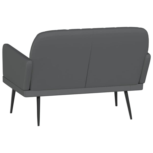 Graue Kunstleder Sitzbank 107 cm