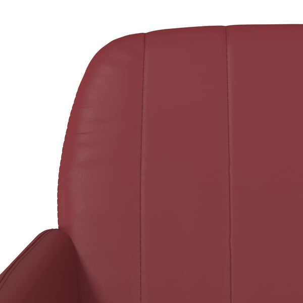 Weinrote Kunstleder Sitzbank, 107 cm