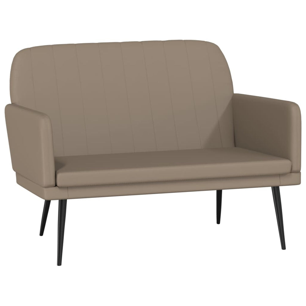 Sitzbank Cappuccino-Braun Kunstleder 107 cm