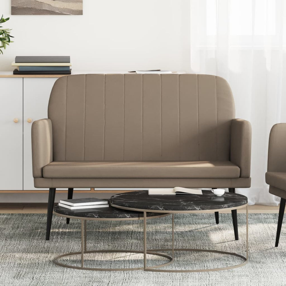 Sitzbank Cappuccino-Braun Kunstleder 107 cm