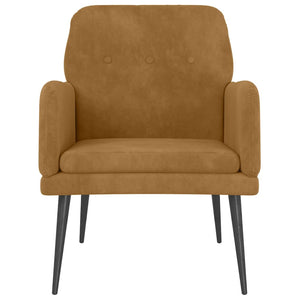 Brauner Samt Sessel 62x79 cm