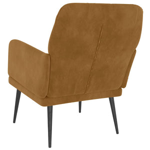 Brauner Samt Sessel 62x79 cm