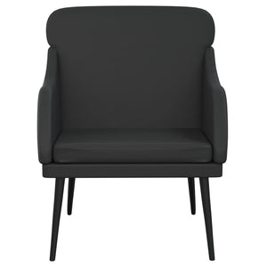 Schwarzer Kunstleder Sessel 63x76x80 cm