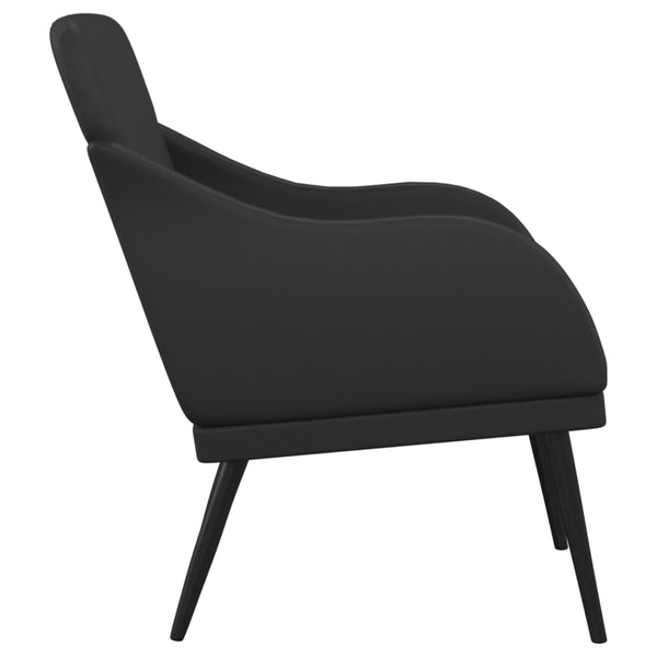 Schwarzer Kunstleder Sessel 63x76x80 cm