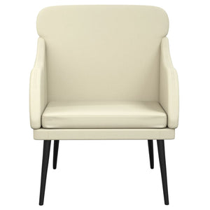 Sessel Creme Kunstleder 63x76x80 cm