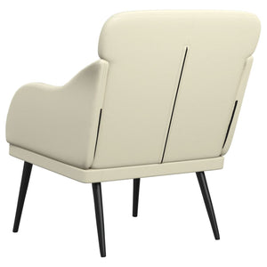 Sessel Creme Kunstleder 63x76x80 cm