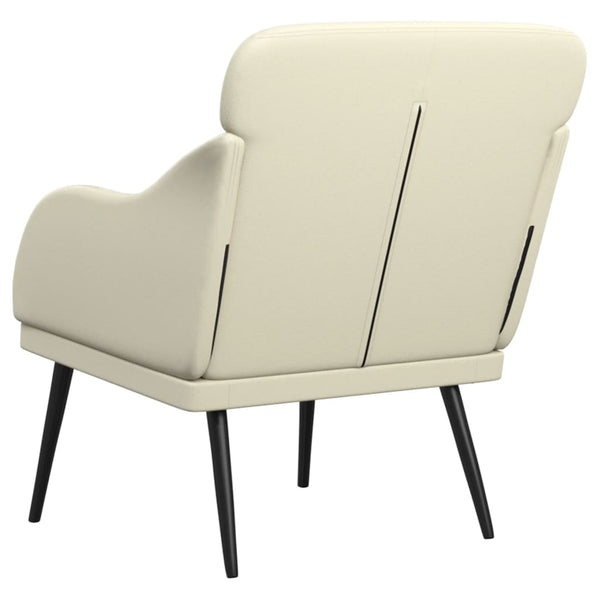 Sessel Creme Kunstleder 63x76x80 cm