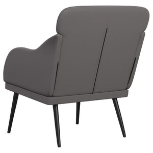 Grauer Kunstleder Sessel 63x76x80 cm