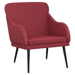 Weinfarbener Sessel Kunstleder 63x76x80 cm