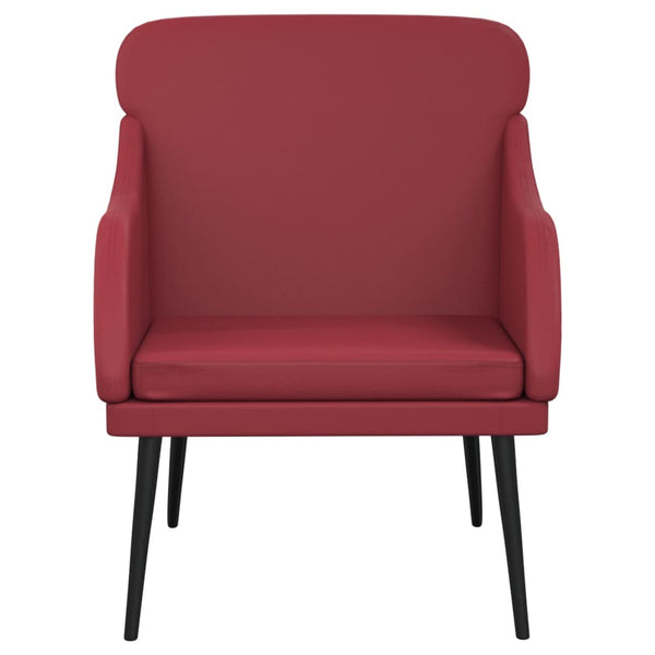 Weinfarbener Sessel Kunstleder 63x76x80 cm