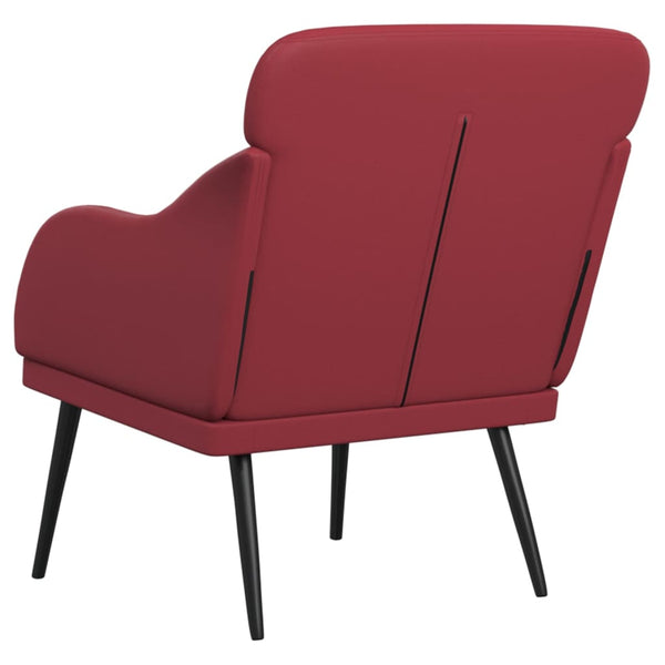 Weinfarbener Sessel Kunstleder 63x76x80 cm