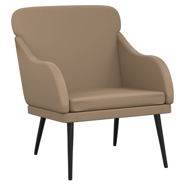 Sessel Cappuccino-Braun Kunstleder 63x76x80 cm