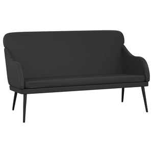 Schwarze Kunstleder Sitzbank 110 cm