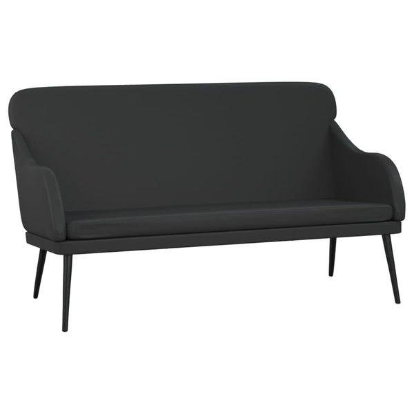 Schwarze Kunstleder Sitzbank 110 cm