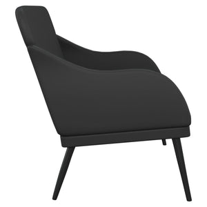 Schwarze Kunstleder Sitzbank 110 cm