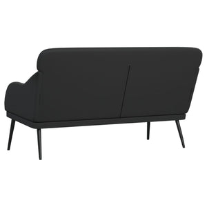 Schwarze Kunstleder Sitzbank 110 cm