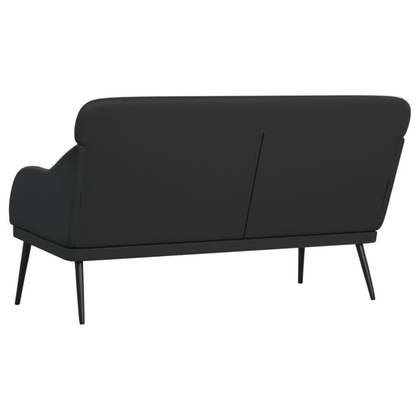 Schwarze Kunstleder Sitzbank 110 cm