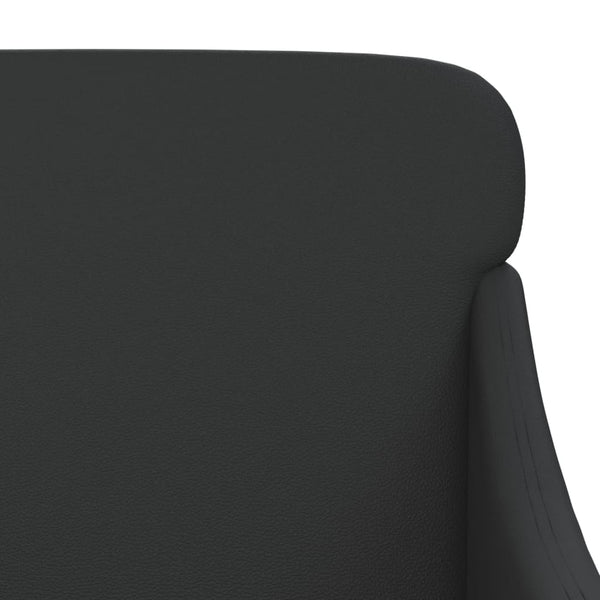 Schwarze Kunstleder Sitzbank 110 cm