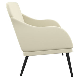 Creme Kunstleder Sitzbank, 110 cm