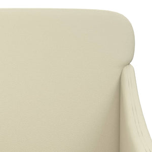 Creme Kunstleder Sitzbank, 110 cm