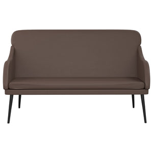 Braune Kunstleder Sitzbank 110 cm