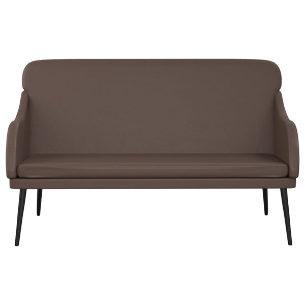 Braune Kunstleder Sitzbank 110 cm