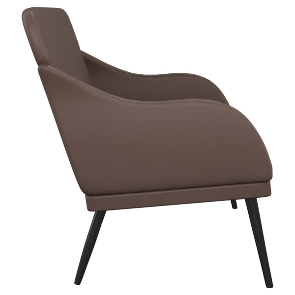 Braune Kunstleder Sitzbank 110 cm