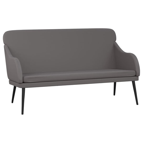 Graue Kunstleder Sitzbank 110 cm